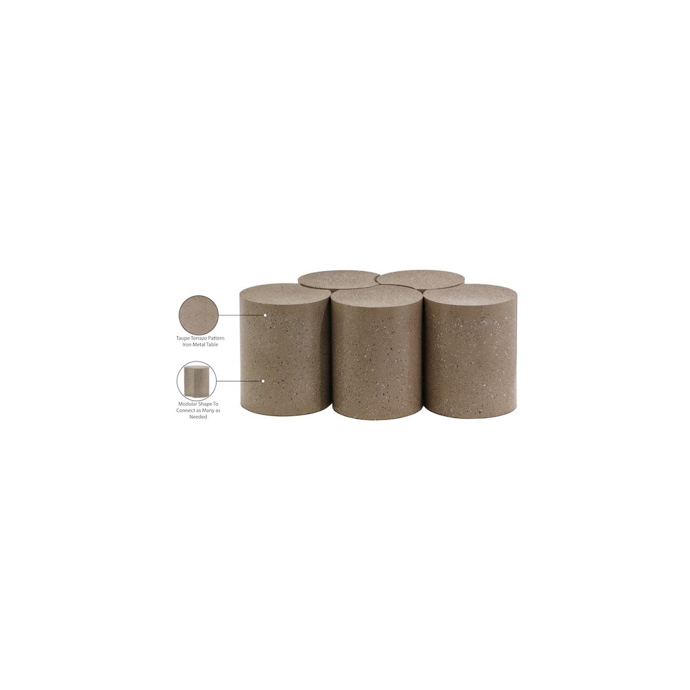 Dimple Taupe Coffee Table