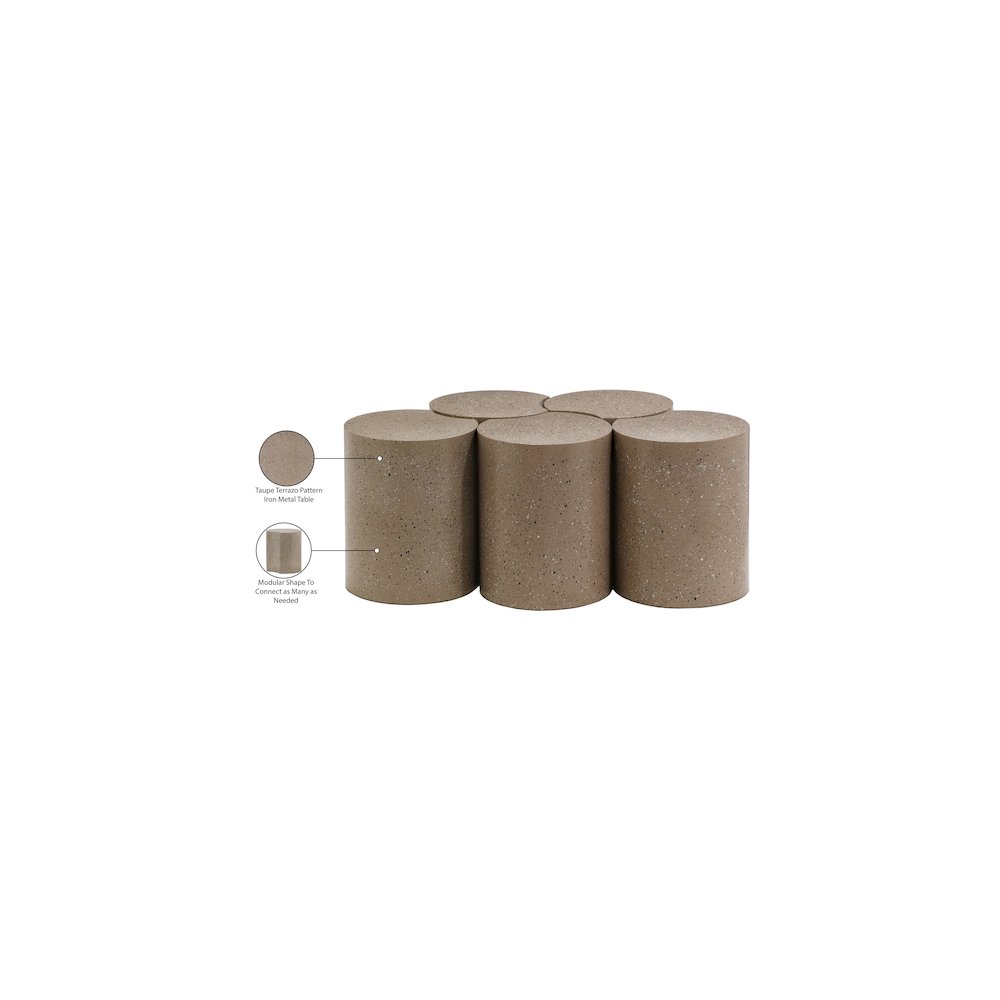 Dimple Taupe Coffee Table
