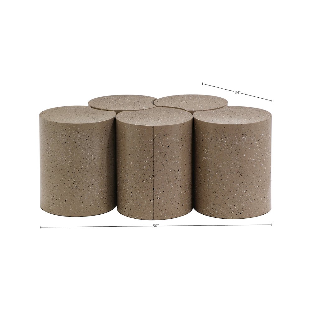 Dimple Taupe Coffee Table