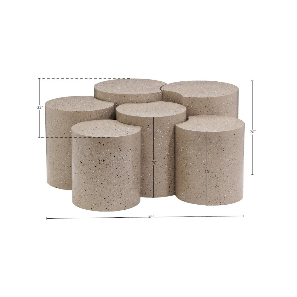 Dimple Taupe Coffee Table