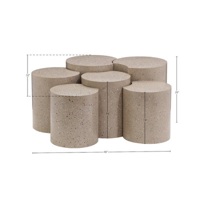 Dimple Taupe Coffee Table