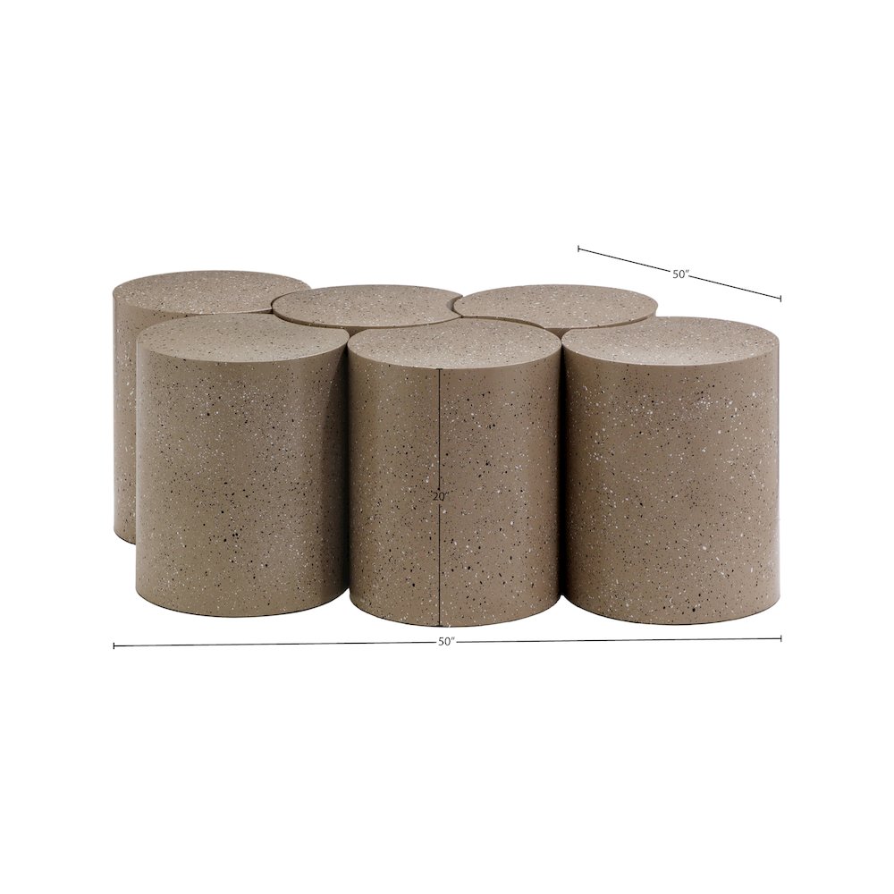 Dimple Taupe Coffee Table