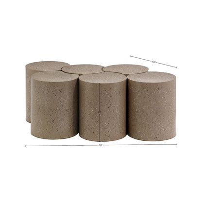Dimple Taupe Coffee Table
