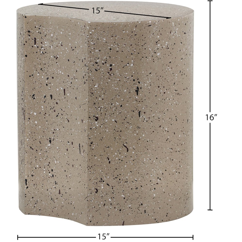 Dimple Taupe End Table