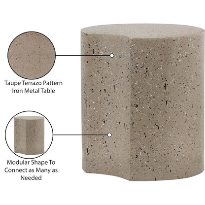 Dimple Taupe End Table