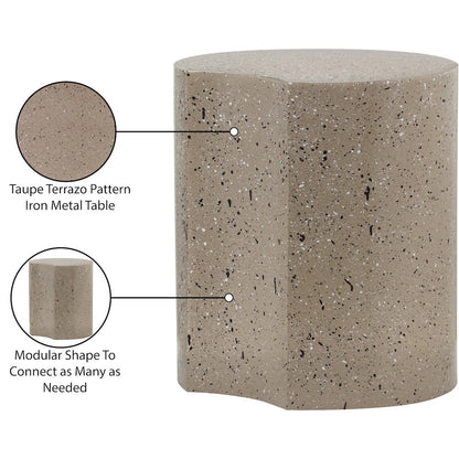 Dimple Taupe End Table