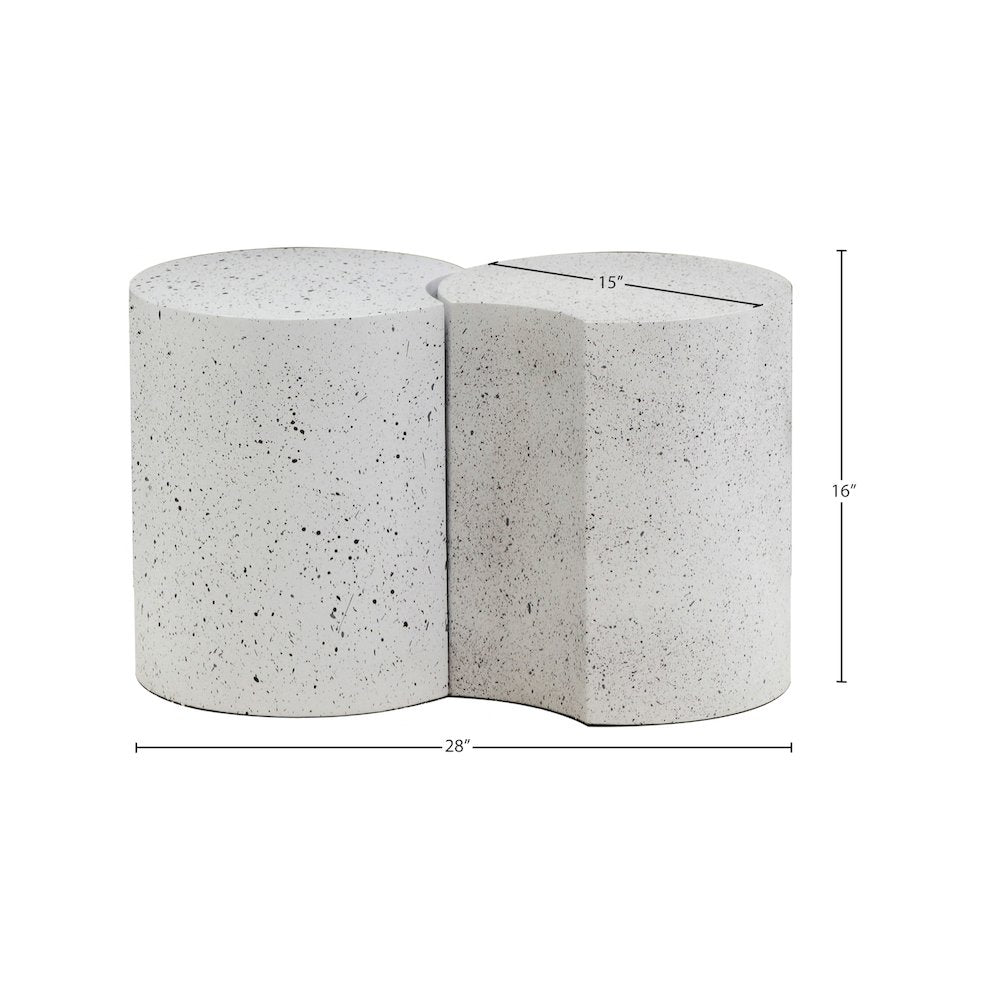 Dimple White End Table