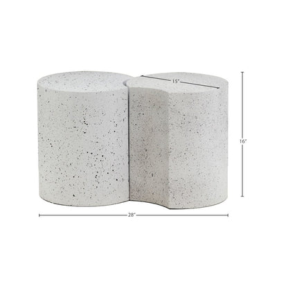 Dimple White End Table