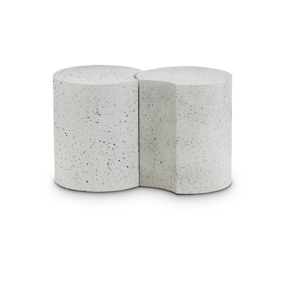 Dimple White End Table