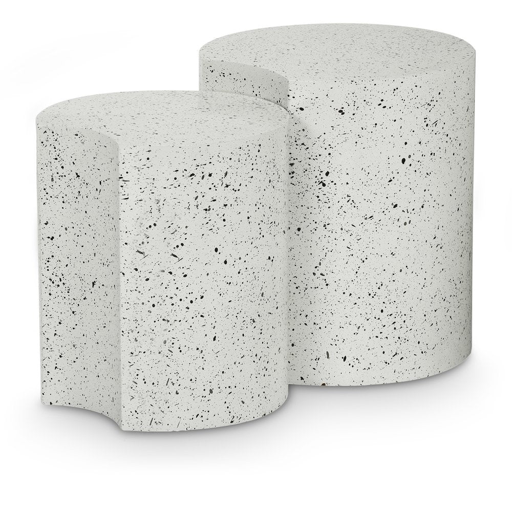 Dimple White End Table