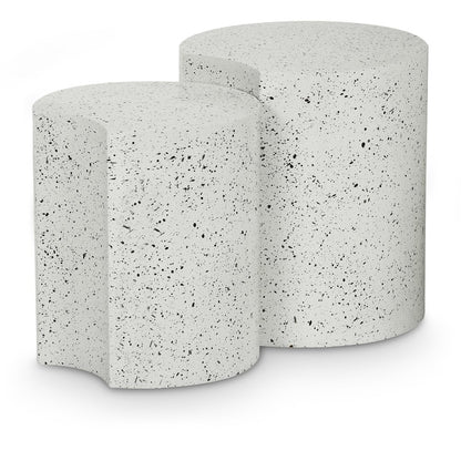 Dimple White End Table