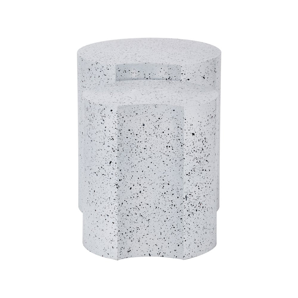 Dimple White End Table
