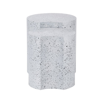 Dimple White End Table
