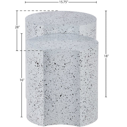 Dimple White End Table