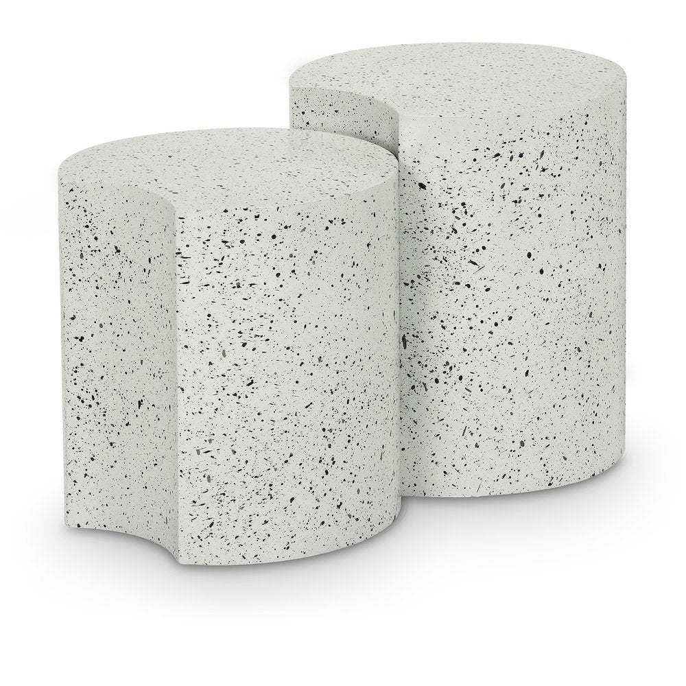 Dimple White End Table