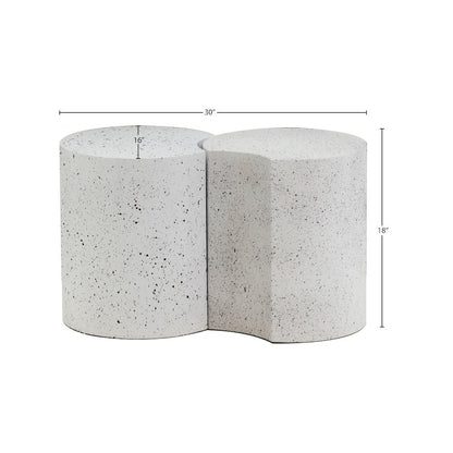 Dimple White End Table