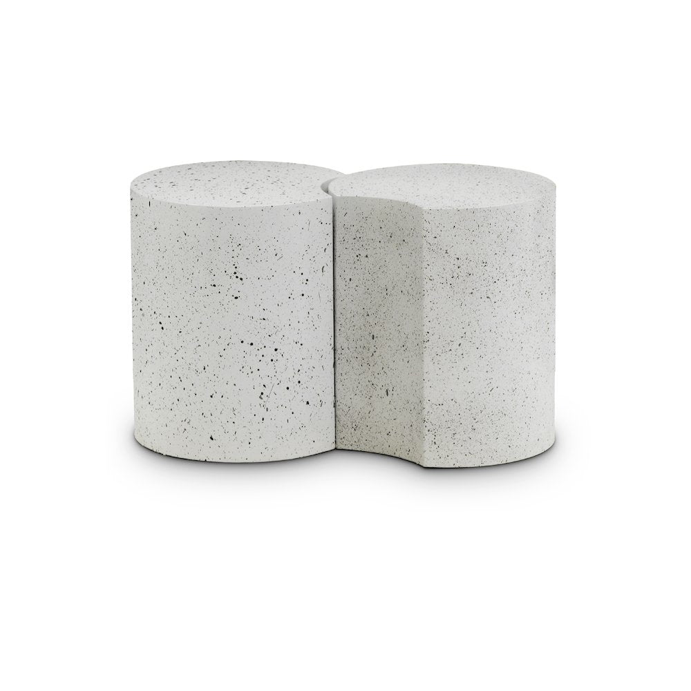 Dimple White End Table