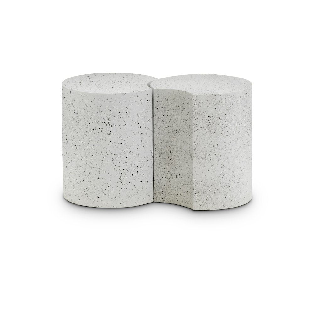 Dimple White End Table