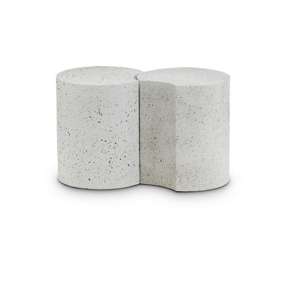 Dimple White End Table