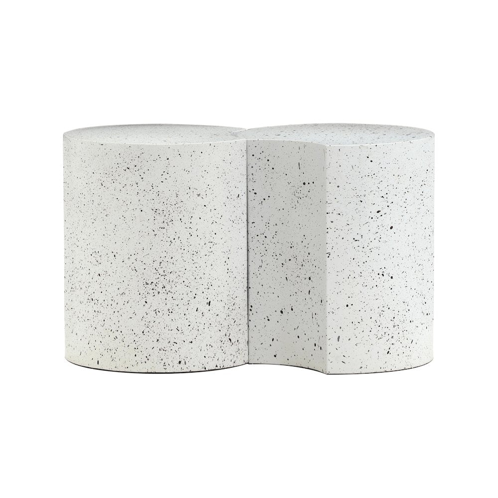 Dimple White End Table
