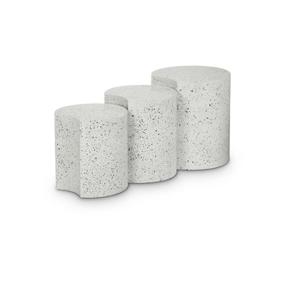 Dimple White End Table