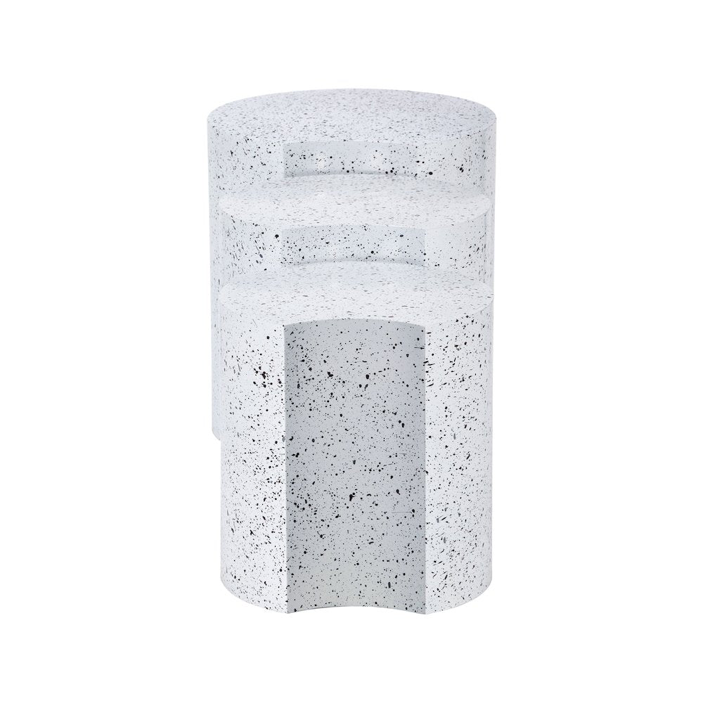 Dimple White End Table