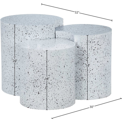 Dimple White End Table
