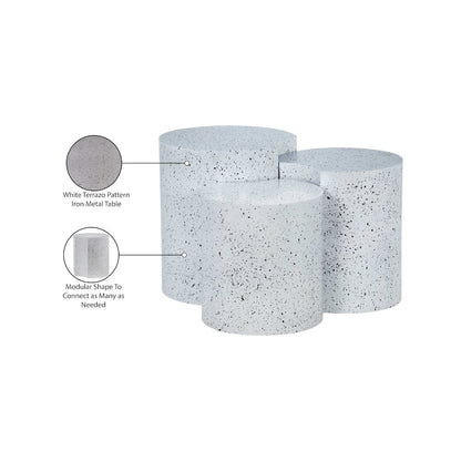 Dimple White End Table