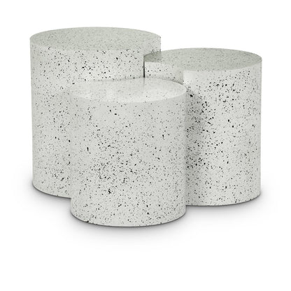 Dimple White End Table