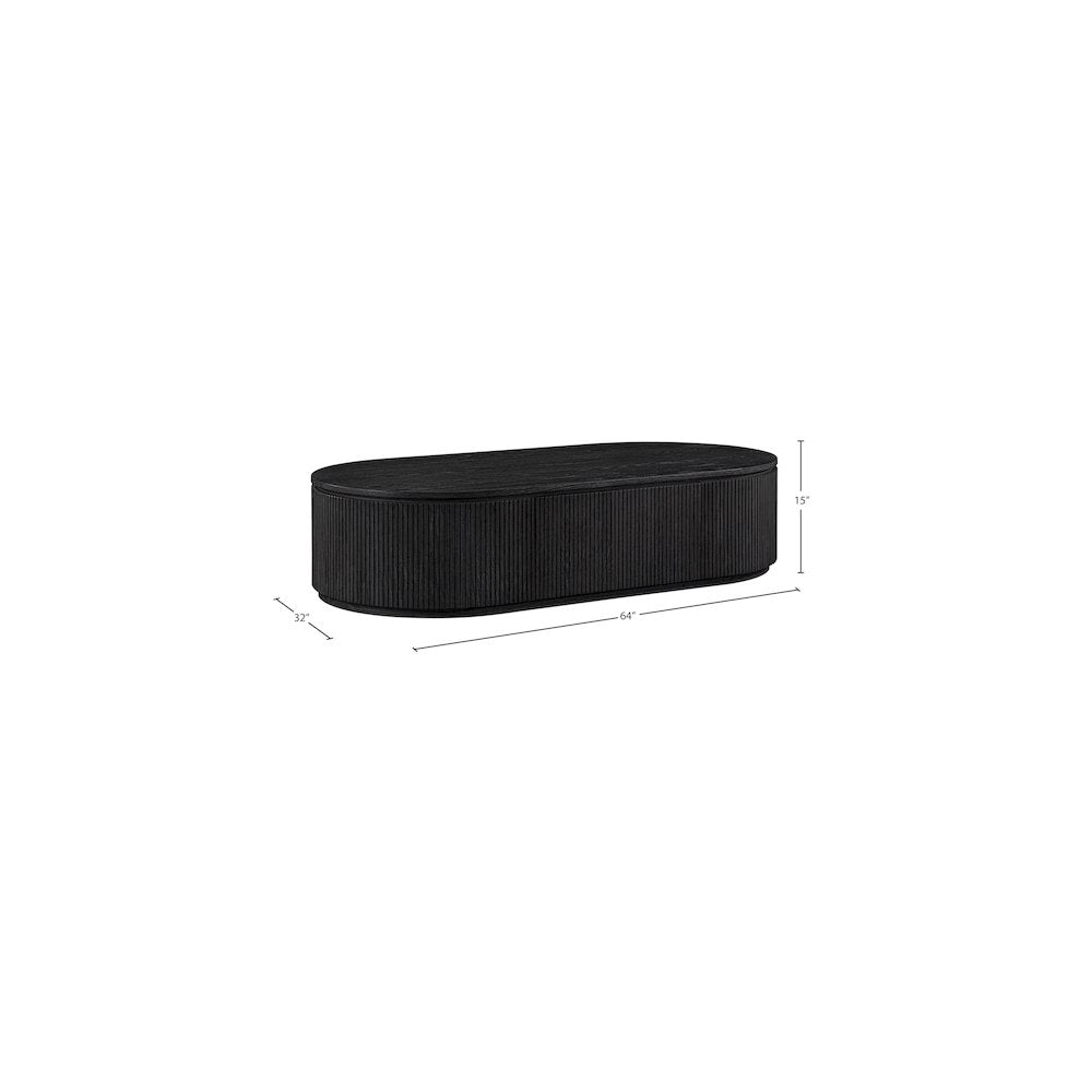 Moana Black Rubberwood Coffee Table