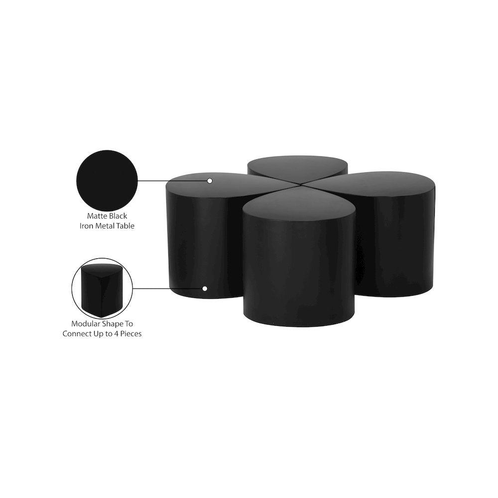 Petal Black Coffee Table