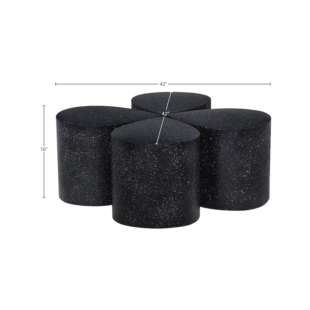 Petal Black Coffee Table