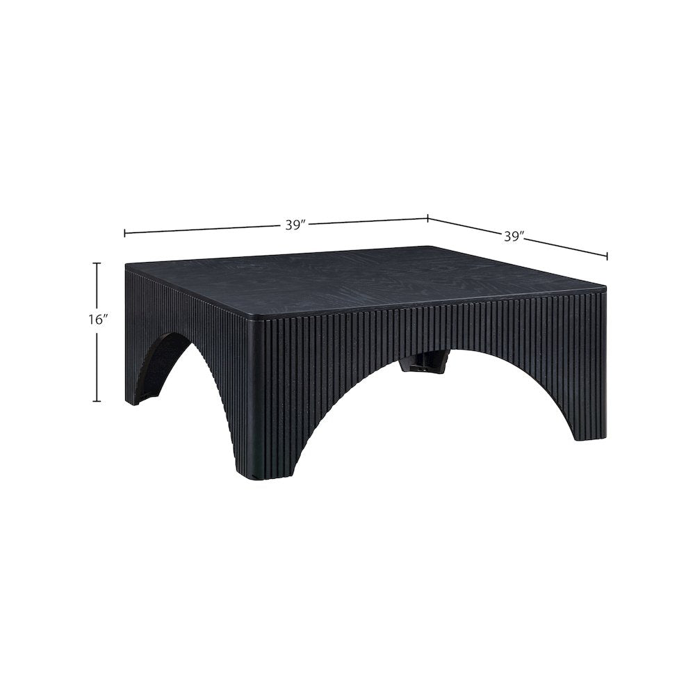 Eloise Black Oak Veneer Coffee Table