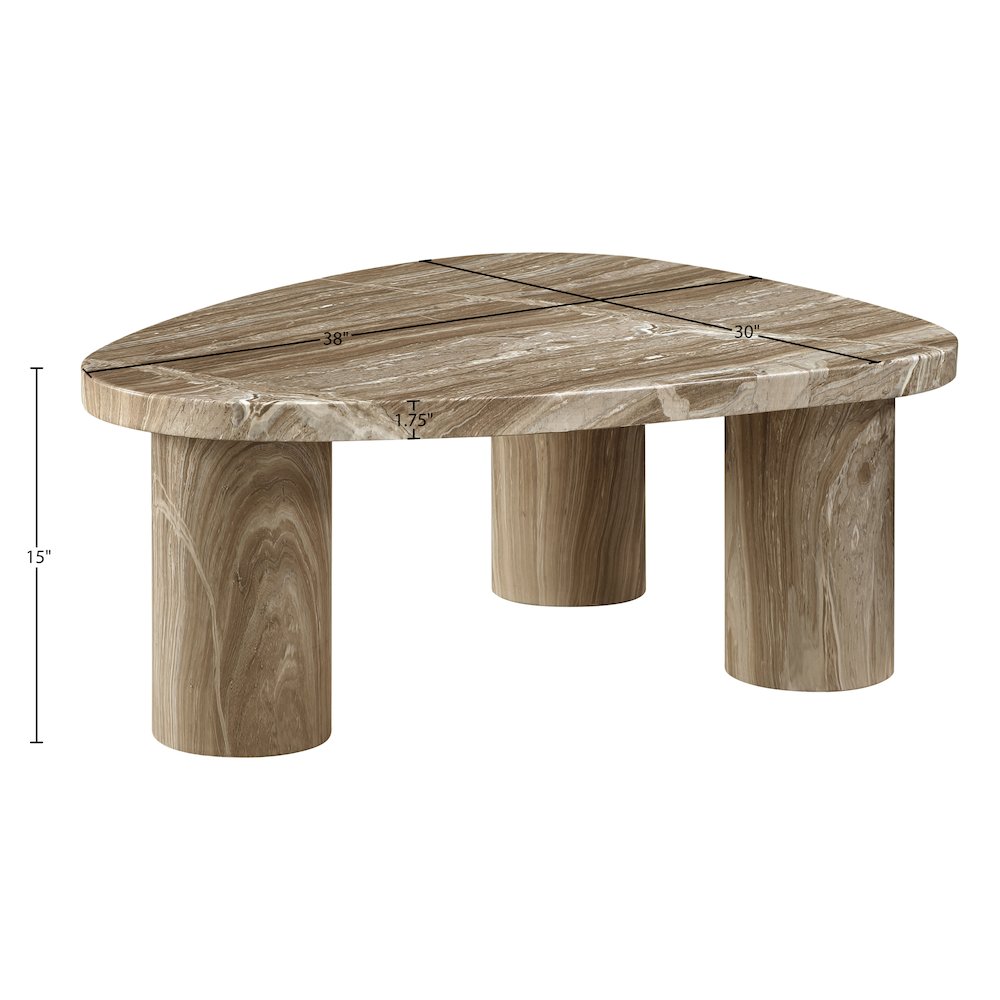 Teramo Beige Concrete Indoor/Outdoor Coffee Table