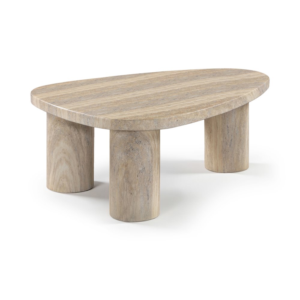 Teramo Travertine Concrete Indoor/Outdoor Coffee Table