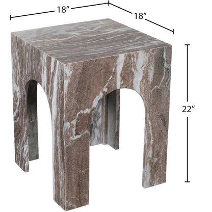 Palermo Brown Marble End Table
