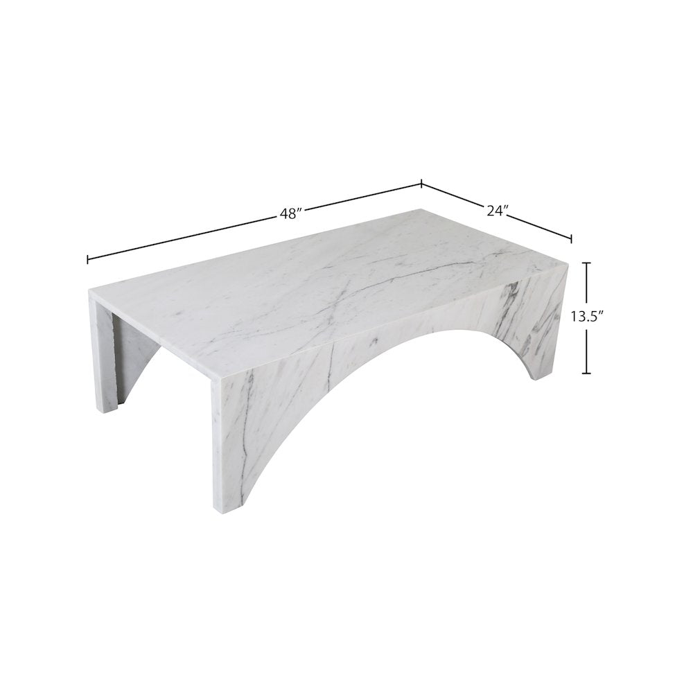 Palermo White Marble Coffee Table