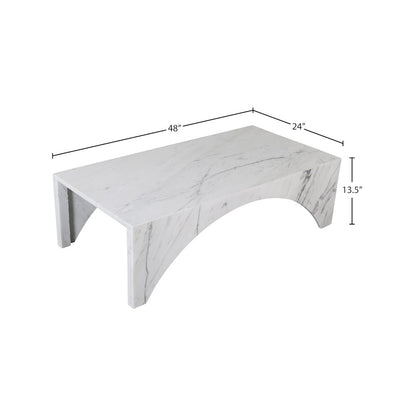 Palermo White Marble Coffee Table
