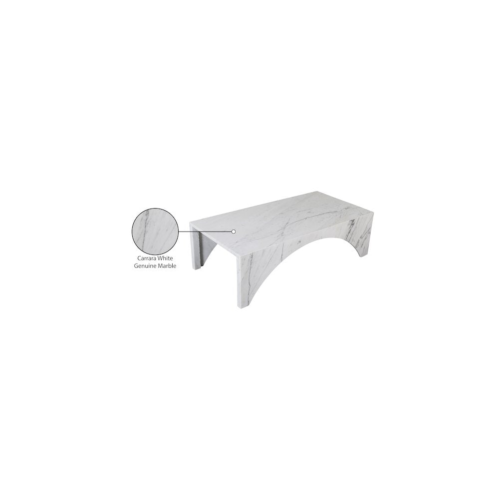 Palermo White Marble Coffee Table