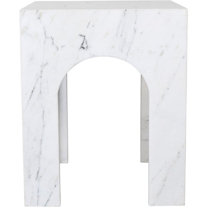 Palermo White Marble End Table