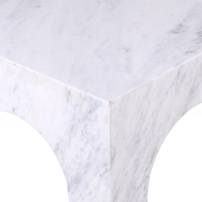 Palermo White Marble End Table