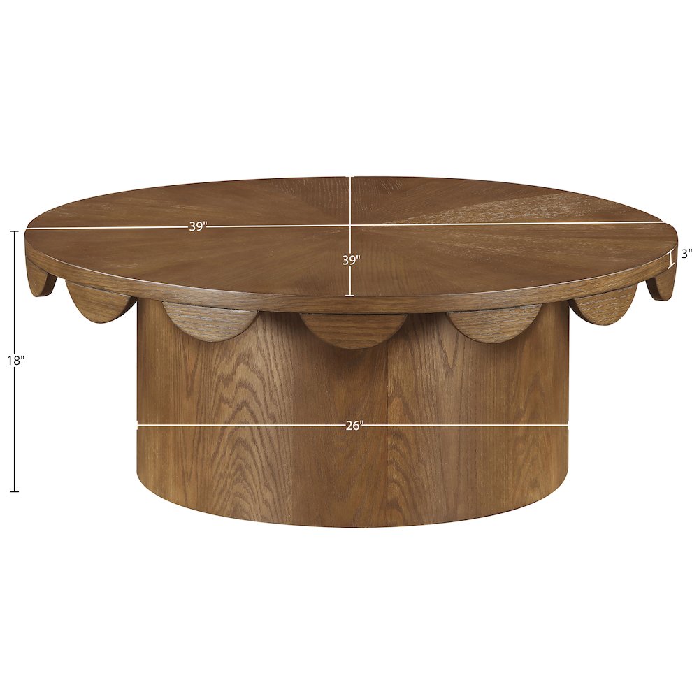 Dahlia Brown Oak Veneer Coffee Table