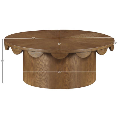 Dahlia Brown Oak Veneer Coffee Table