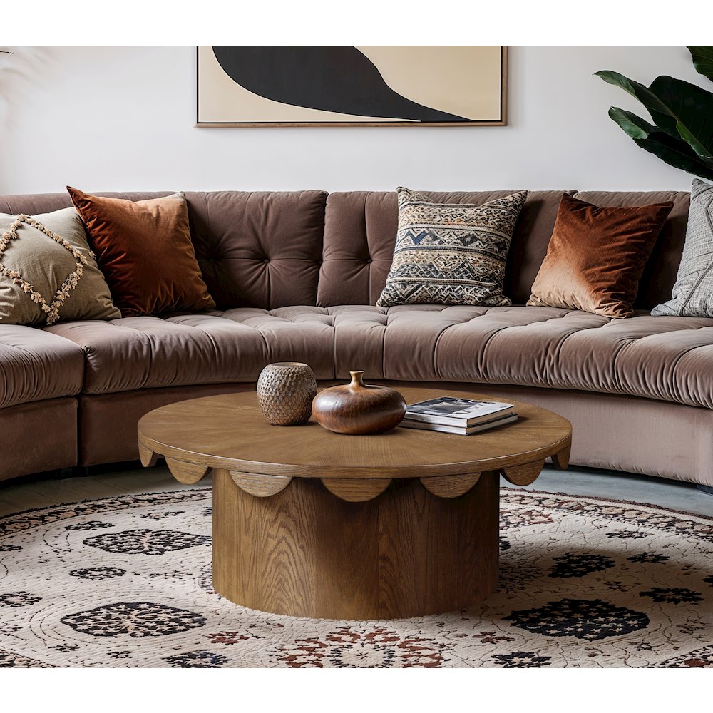 Dahlia Brown Oak Veneer Coffee Table