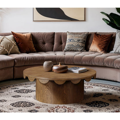 Dahlia Brown Oak Veneer Coffee Table