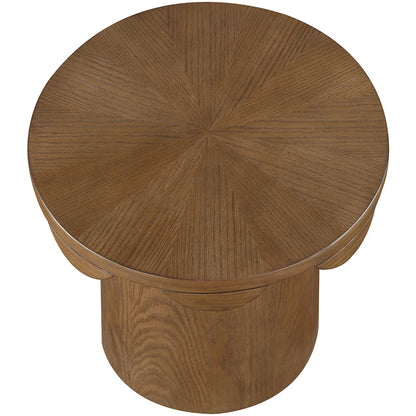 Dahlia Brown Oak Veneer End Table