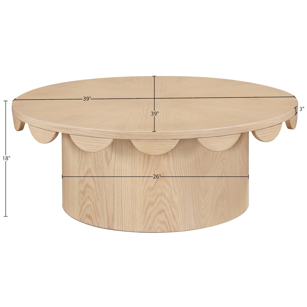 Dahlia Natural Oak Veneer Coffee Table