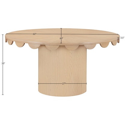 Dahlia 60" Natural Oak Veneer Dining Table