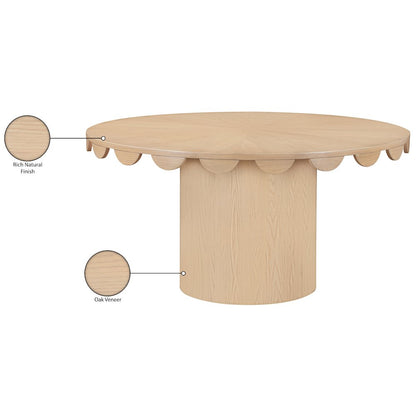 Dahlia 60" Natural Oak Veneer Dining Table
