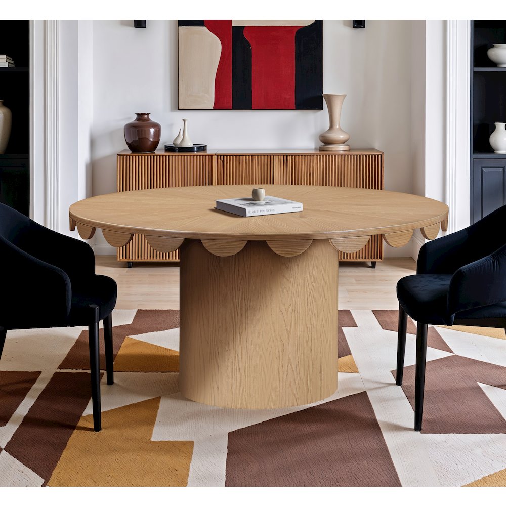 Dahlia 60" Natural Oak Veneer Dining Table